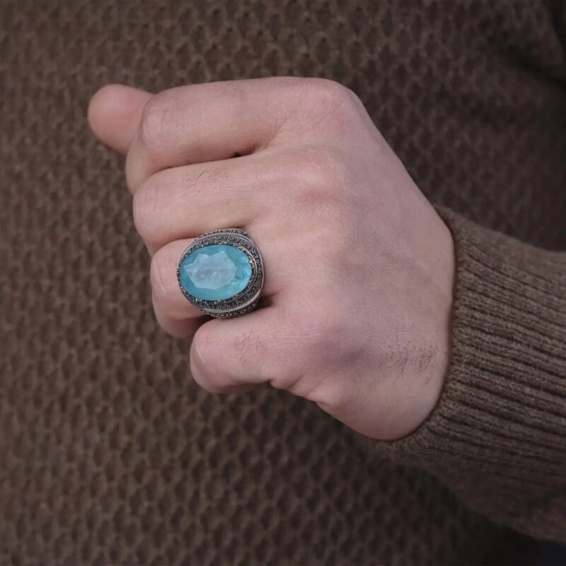 Paraiba taşlı yüzük