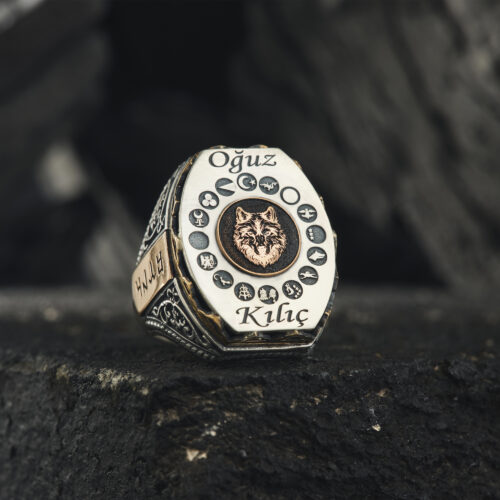 Bozkurtlu 16 Türk Devleti Yüzük