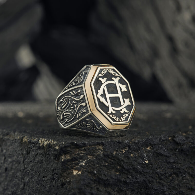 Harf Çalışması Sekizgen Yüzük