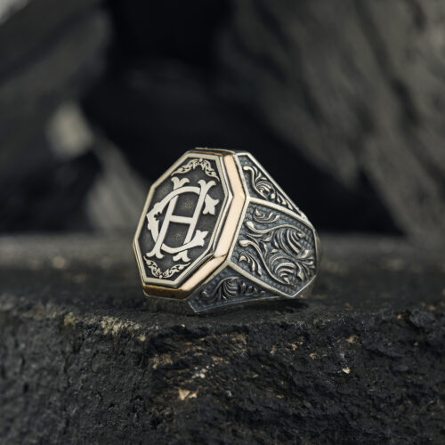 Harf Çalışması Sekizgen Yüzük