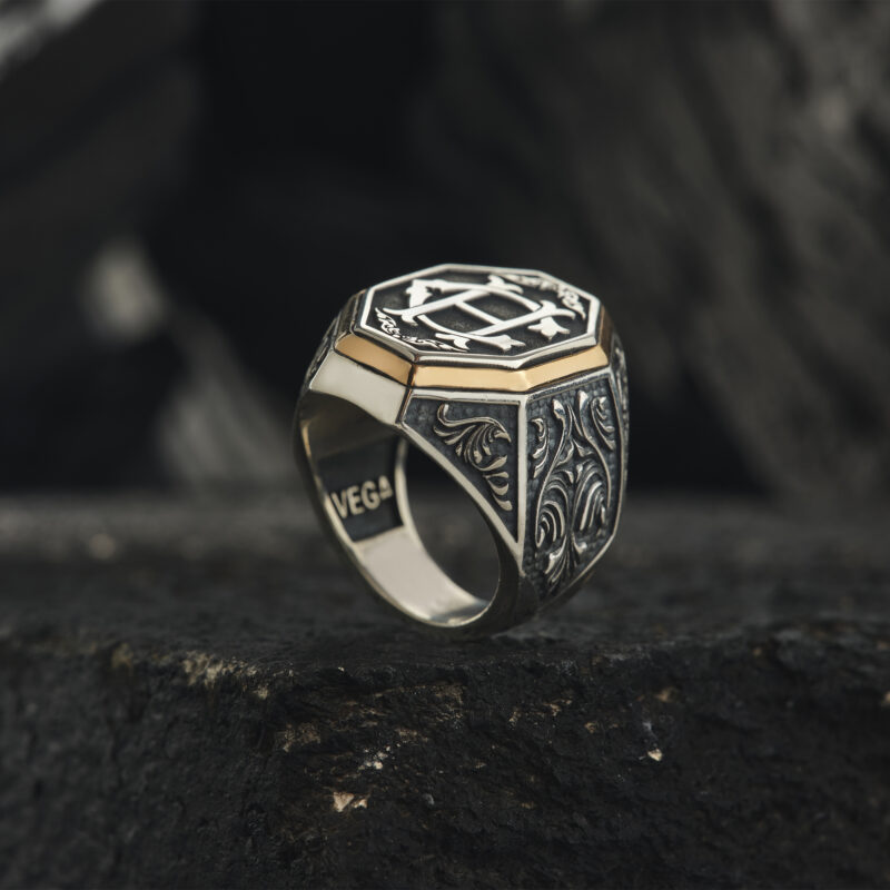 Harf Çalışması Sekizgen Yüzük