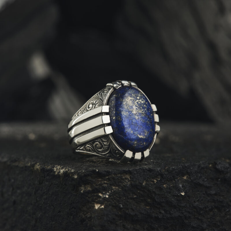 Lapis Lazuli Taşlı Gümüş Yüzük