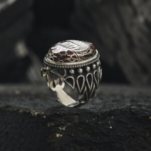 Kırmızı Taşlı Gümüş Yüzük