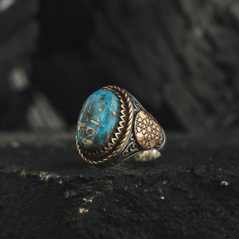 Firuze Taşlı Gümüş Yüzük