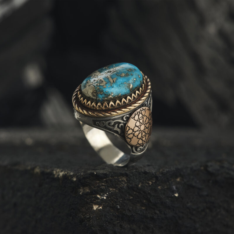 Firuze Taşlı Gümüş Yüzük