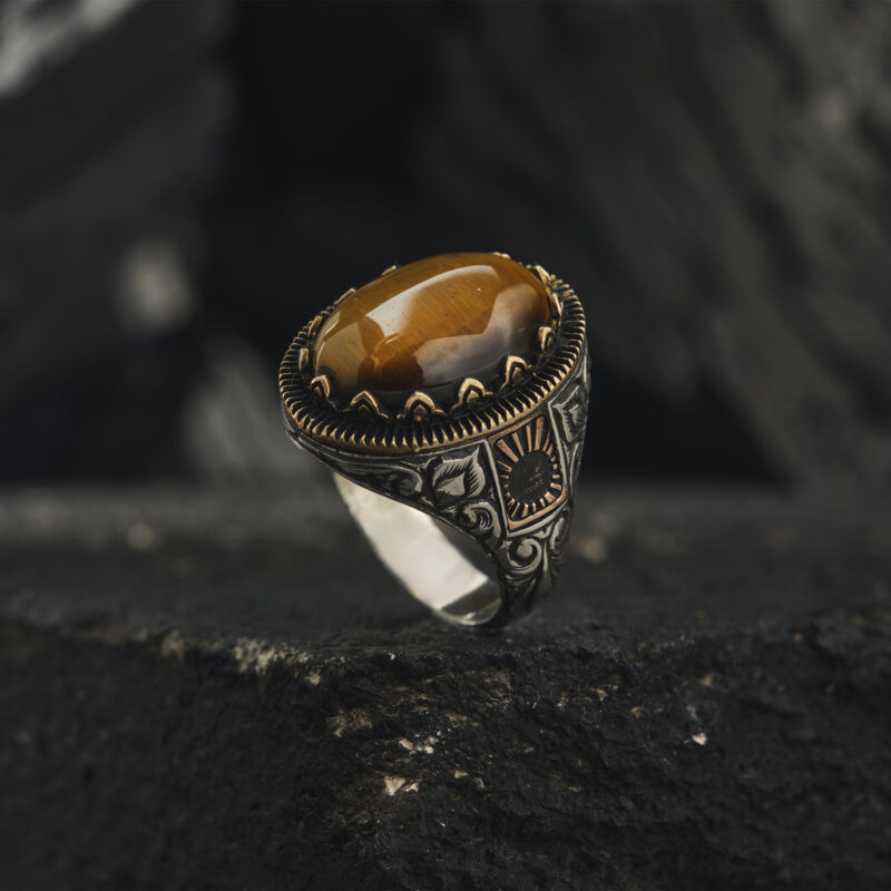 Kaplan Gözü Taşlı Yüzük