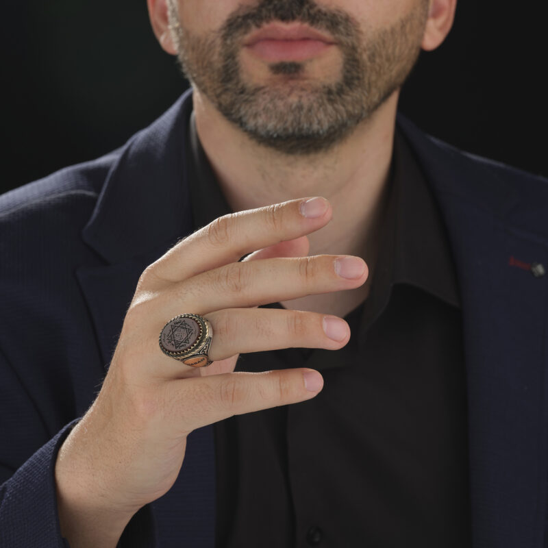 Akik Taşlı Hz. Süleyman Mührü Yüzük