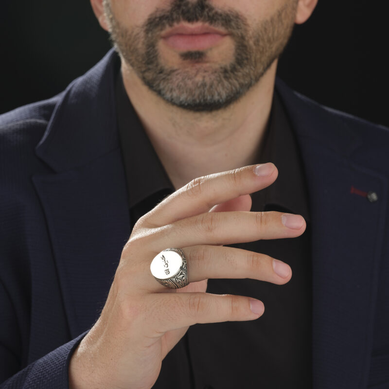 Hasbiallah Yazılı Gümüş Yüzük