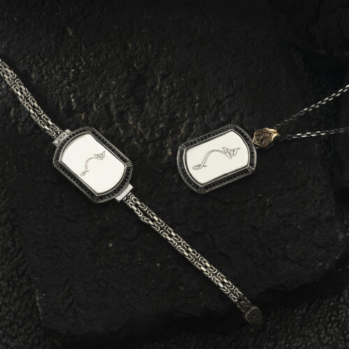 Hiç Yazılı Bileklik Kolye Set