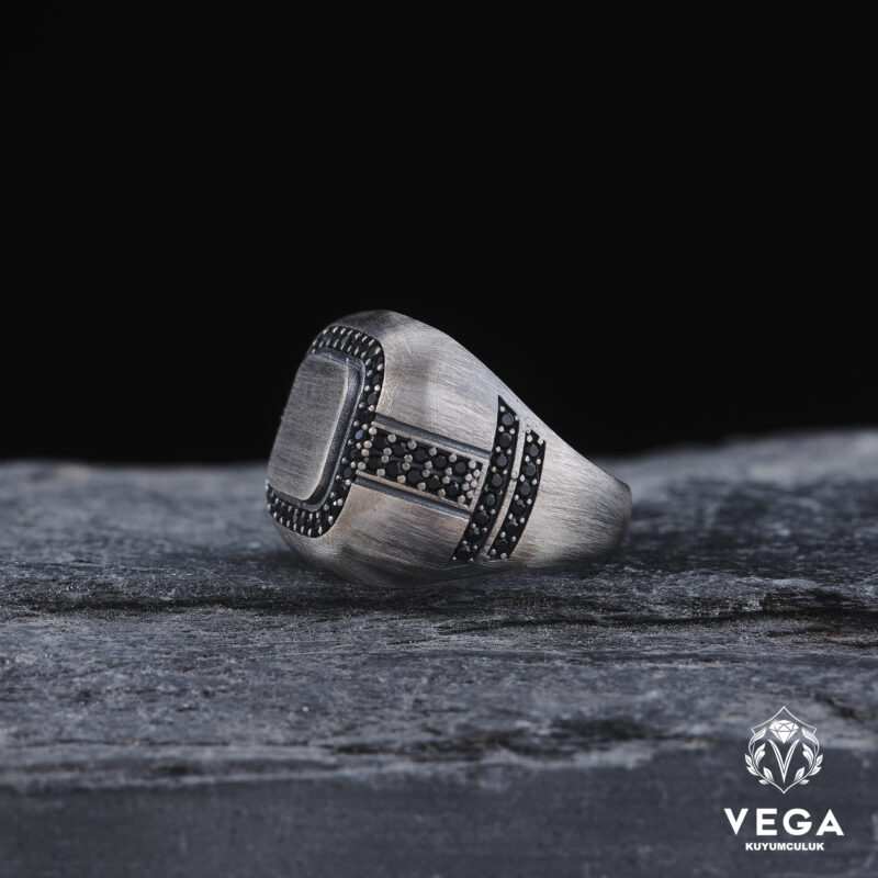 Mikron Taşlı Erkek Yüzük