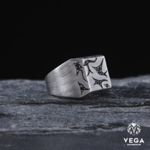 Mikron Taşlı Gümüş Yüzük