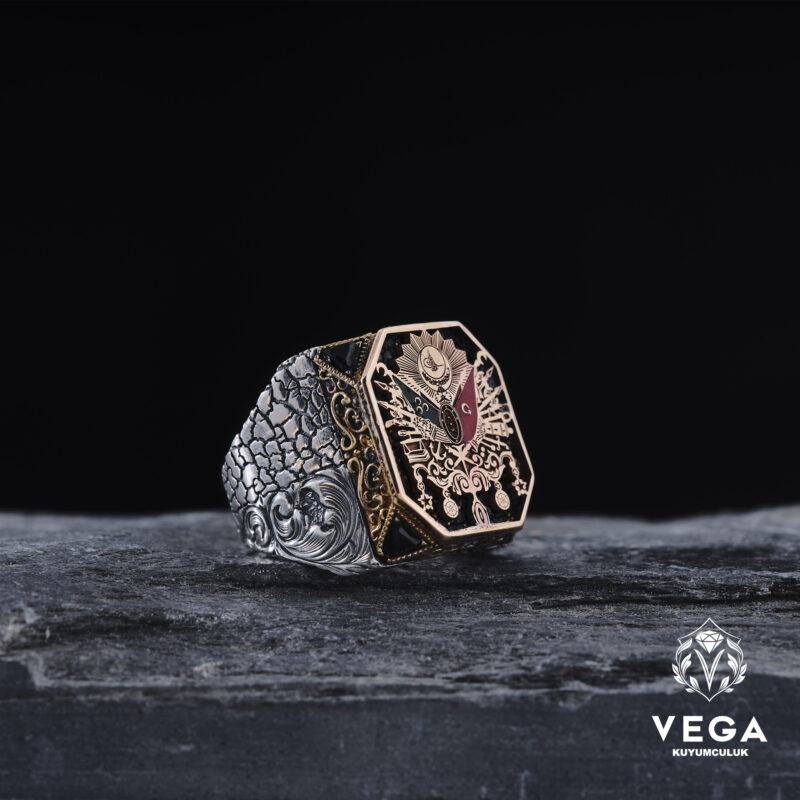 Kare Osmanlı Arması Yüzük