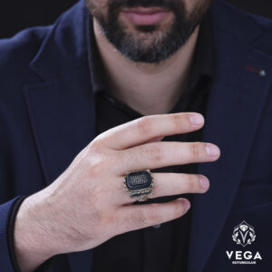 "Siyah Atom Taşlı " Yüzük