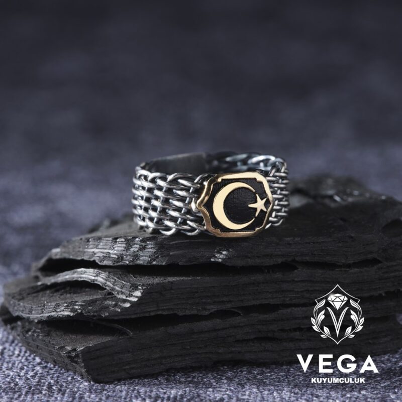 Ayyıldız Örme Hasır Erkek Yüzük