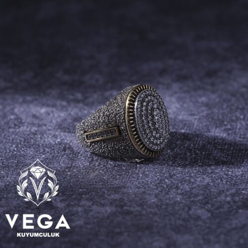 Beyaz Mikro Taşlı Yüzük