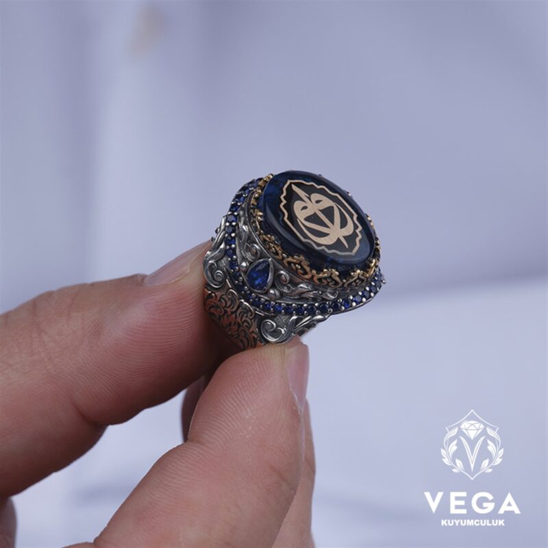 Elif Vav Gümüş Erkek Yüzük