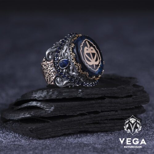 Elif Vav Gümüş Erkek Yüzük