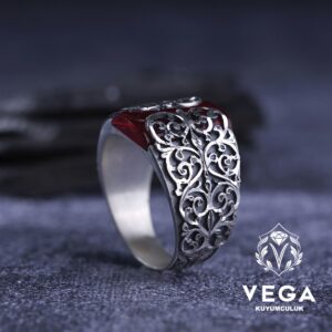 Erzurum Kalem İşçilik Gümüş Erkek Yüzük