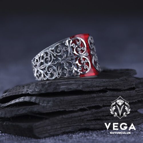 Erzurum Kalem İşçilik Gümüş Erkek Yüzük
