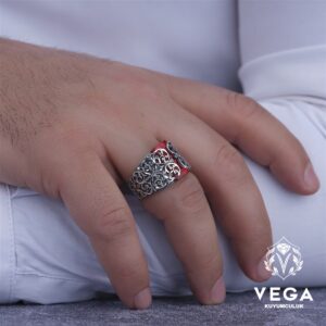 Erzurum Kalem İşçilik Gümüş Erkek Yüzük