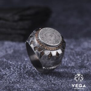 İnşirah Süresi Gümüş Erkek Yüzük Modeli