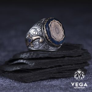 İnşirah Suresi İşlemeli Gümüş Erkek Yüzük