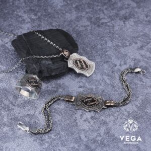 İsimli ve Etrafı Sureli Gümüş Set