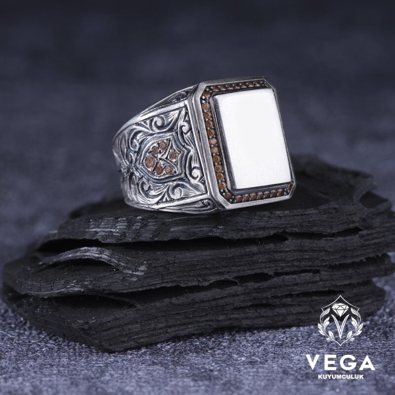 Kare Spor Gümüş Erkek Yüzük