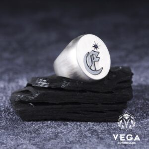 Kişiye Özel Harfli Gümüş Erkek Yüzük Modeli