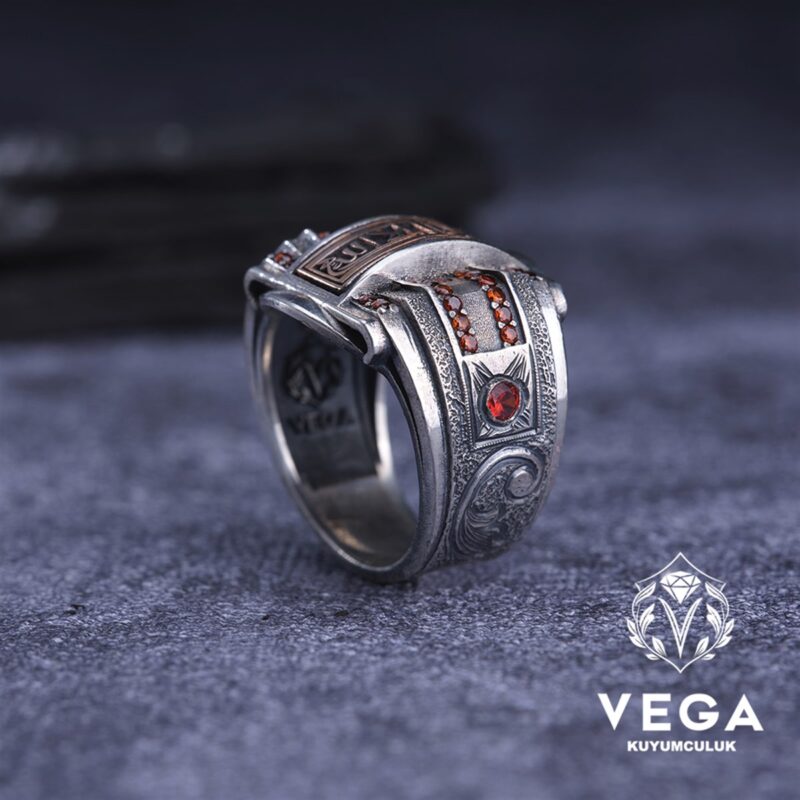 La İlahe İllallah yazılı Gümüş Erkek Yüzük