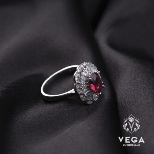 Lal(Granat) Taşlı Kadın Yüzük