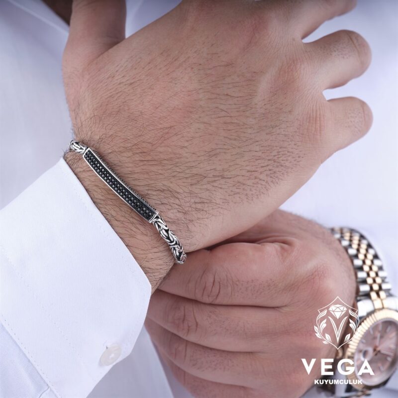 Mikro Taşlı Kral Zincirli Bileklik