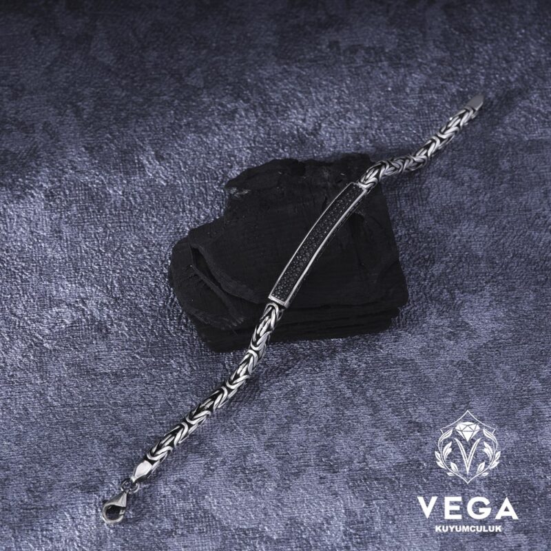 Mikro Taşlı Kral Zincirli Bileklik