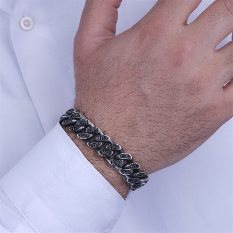 Mikron Taşlı Gümüş Bileklik