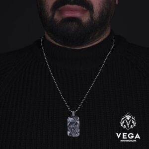 Alternative view of Mikron Taşlı Spor Gümüş Kolye