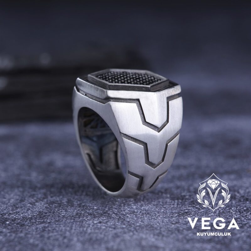 Altıgen Mikron Taşlı  Yüzük