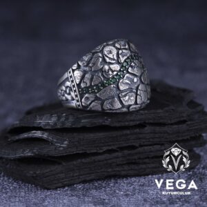 Mikron Taşlı Spor Gümüş Erkek Yüzük