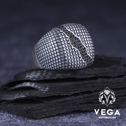 Mikron Taşlı Spor Gümüş Erkek Yüzük