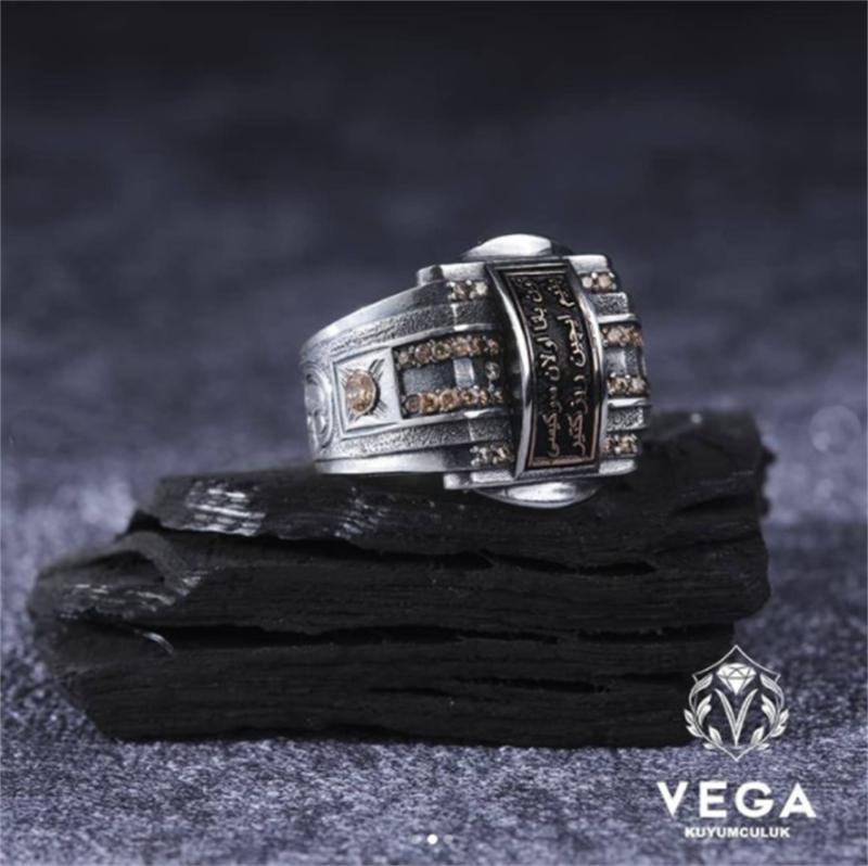 Onun Bana Olan Sevgisi Bana Rızıktır Gümüş Erkek Yüzük Modeli