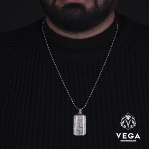 Sitrin Taşlı Spor Gümüş Kolye