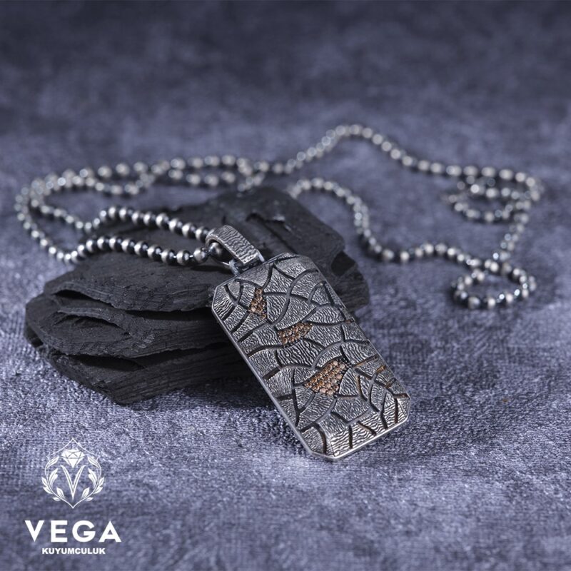 Sitrin Taşlı Spor Gümüş Kolye