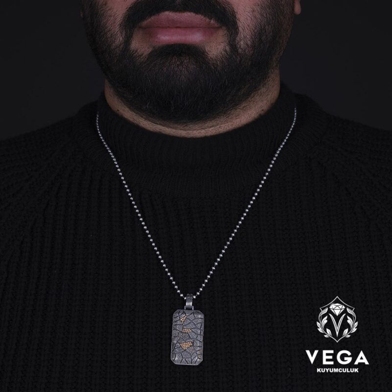 Sitrin Taşlı Spor Gümüş Kolye