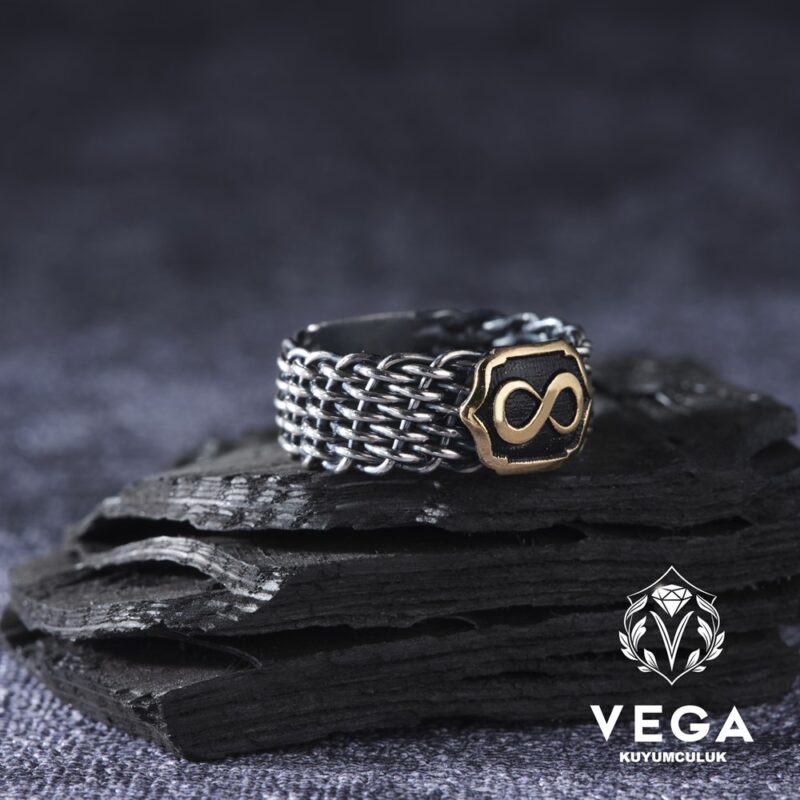 Sonsuzluk El İşi Örme Hasır Erkek Yüzük