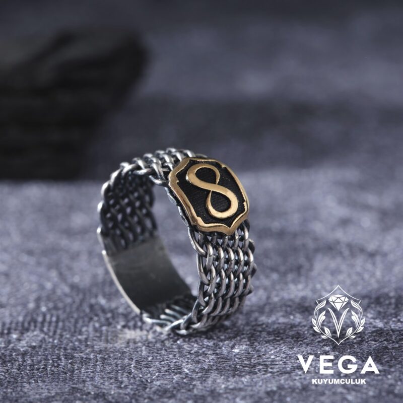 Sonsuzluk El İşi Örme Hasır Erkek Yüzük