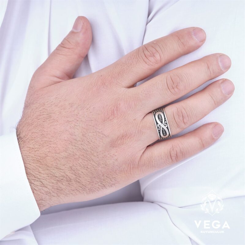 Sonsuzluk Gümüş Çift Alyans Yüzük Modeli