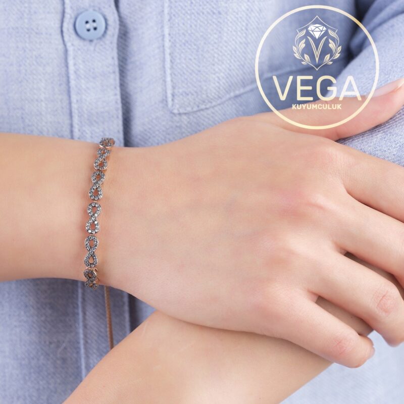 Sonsuzluk Gümüş Kadın Bileklik Modeli