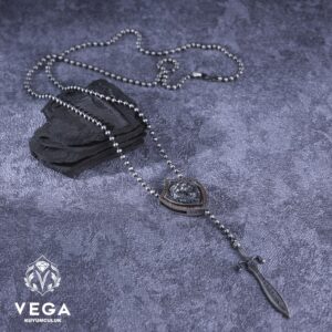 Aslanlı Kılıçlı Gümüş Kolye