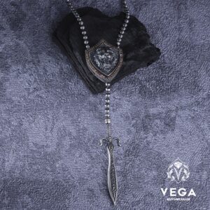 Aslanlı Kılıçlı Gümüş Kolye