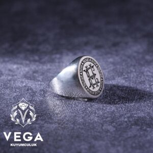 Oval Harfli Erkek Yüzük