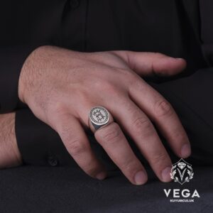 Oval Harfli Erkek Yüzük